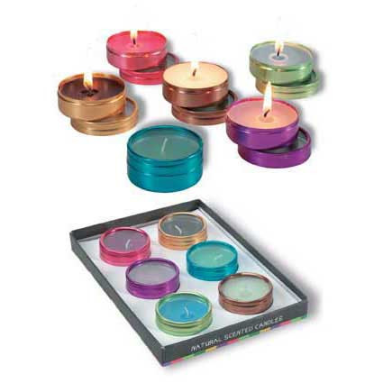 Teelichte in 6 Farben
