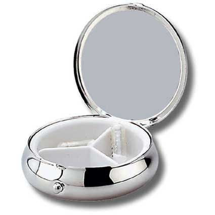 Pillendose Chrom