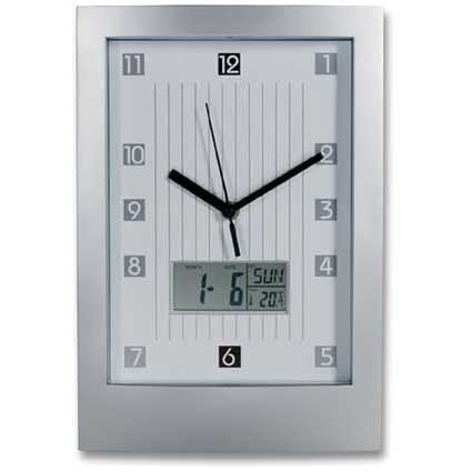 Wanduhr mit Wetterstation