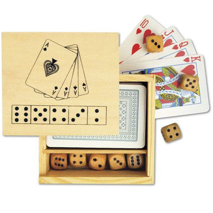 Karten und Würfelspiel