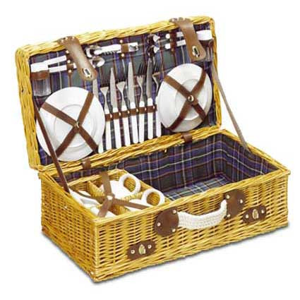 Picknick-Korb Holz geflochten