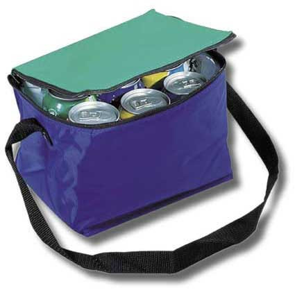 Kühltasche für 6 Dosen blau-türkis