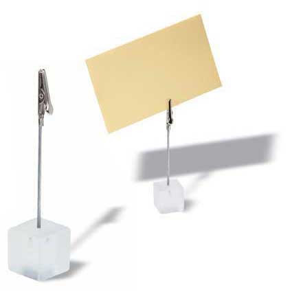 Foto- oder Memoclip mit transparentem Würfel