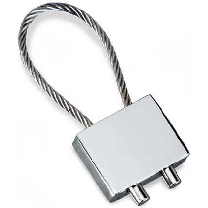 Schlüsselanhänger Viereck silber