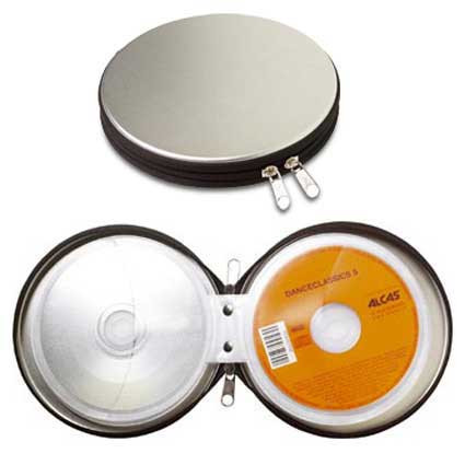 Metall CD Etui mit Reißverschluss