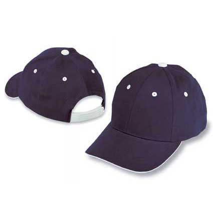 Baseball-Cap aus Baumwolle in blau-weiß
