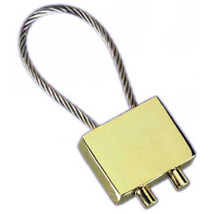 Schlüsselanhänger Viereck gold