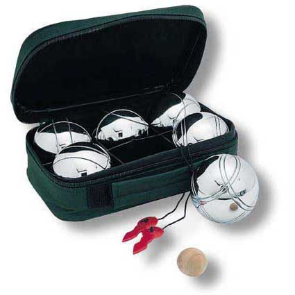 Boules Spiel mit 6 Metallkugeln im Etui